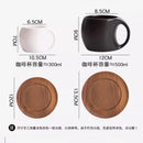 Axyaa 300ML Ceramic Coffee Mug Set with Plate - High-end Breakfast Cup Decoration