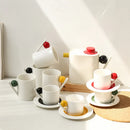 Axyaa Geometric Ceramic Coffee Cup Set