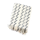 Axyaa Khaki Jacquard Knit Throw Blanket - Vintage Style, Soft & Cozy Acrylic