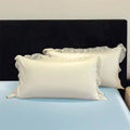 Axyaa Ice Silk Pillowcase Pair 2025 - Wide Edge Lace Cover