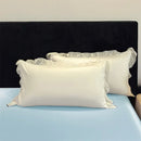 Axyaa Ice Silk Pillowcase Pair 2025 - Wide Edge Lace Cover