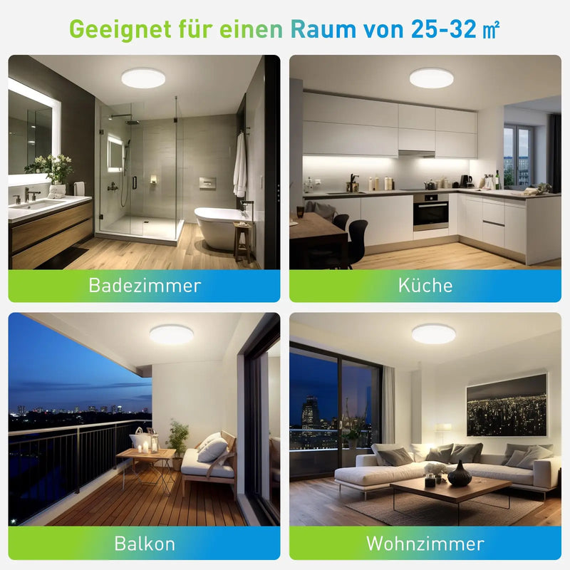Axyaa 48W LED Ceiling Lamp: Ultra-thin Bedroom Light Fixture