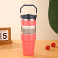 Axyaa Insulated Stainless Steel Bottle with Handle, Large Capacity Vacuum Insulated Cup
