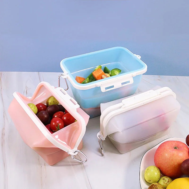 Axyaa Silicone Folding Lunch Box Storage Bag