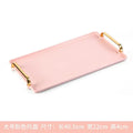 Axyaa Rectangular Plastic Tray with Handle for Home, Hotel, and Decor Use
