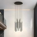 Axyaa Modern LED Chandeliers for Duplex Apartment Stair. Illuminate Living Room with Loft Style Lamp