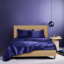 Axyaa Luxury Satin Bed Sheet Set: Queen/King Size Solid Silky Bed Linen Set