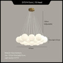 Axyaa White Moon Ball Ceiling Light for Living Room Bedroom Chandelier