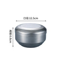 Axyaa Stainless Steel Double Layer Soup Bowl with Lid - Korean Tableware