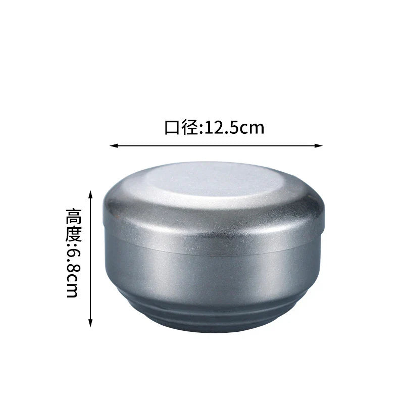 Axyaa Stainless Steel Double Layer Soup Bowl with Lid - Korean Tableware