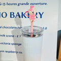 Axyaa Pink Bear Straw Cap for Starbucks 7-8mm Straw - Heat Resistant & Dustproof