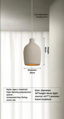 Axyaa Wabi-sabi Cream Style E27 Led Chandelier Pendant Lamp