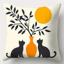 Axyaa Little Black Cat Pillowcase Set, 17.7" Sofa Pillowcase, Home Decor, Single-sided Print