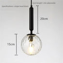 Axyaa Round Glass Bedside Chandelier for Bedroom, Restaurant, Bar, Living Room & Study