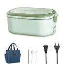 Axyaa Electric Lunch Box Set Stainless Steel 1L with Compartments & Bag