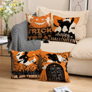 Axyaa Halloween Linen Pillowcase Cojines 45x45cm Horror Decoration Sofa Cushion Cover