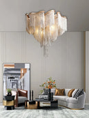 Axyaa Elegant Tassel Chain Ceiling Chandelier - Dimmable E14 Base
