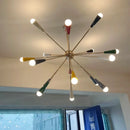 Axyaa French Cream Chandelier: Luxury Nordic Sputnik Fireworks Lamp for Living Room