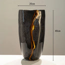 Axyaa Crack Glass Vase Flower Pot for Terrarium or Floral Arrangements
