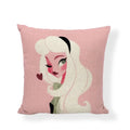 Axyaa Fairy Tale Violin Mermaid Pillowcase in Cartoon Style for Home Decor