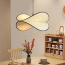Axyaa Cream Fabric Led Chandelier, Modern Nordic Style for Home Decor