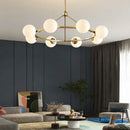 Axyaa Nordic Glass Chandelier Modern Lighting Fixture for Home Decor