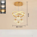 Axyaa LED Circular Dimmable Chandelier for Modern Living Spaces