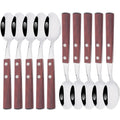 Axyaa Stainless Steel Silverware Set - 4/6/10Pcs Dinner Spoons Cutlery Kitchen Dinnerware