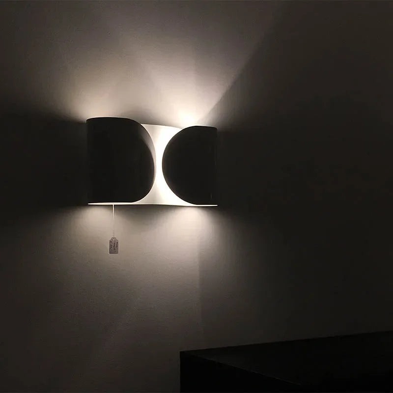 Axya Modern LED Wall Sconce in Black Gold White Metal for Bedroom Decor