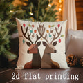 Axyaa Christmas Print Pillow Cover for Sofa Bedroom Car Decor