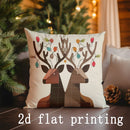 Axyaa Christmas Print Pillow Cover for Sofa Bedroom Car Decor