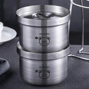 Axyaa 304 Stainless Steel Stackable Stew Pot with Lid 300ml - Versatile Kitchen Utensil