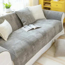 Axyaa Plush Sofa Cushion: Soft Crystal Velvet Cover for Furniture Protection