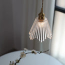 Axyaa Nordic Glass Pendant Light: Minimalist LED Illuminate Hanging Lamp for Dining Room