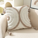 Axyaa Velvet Embroidered Tassel Pillowcase - Bohemian Style Headboard Cushion Cover