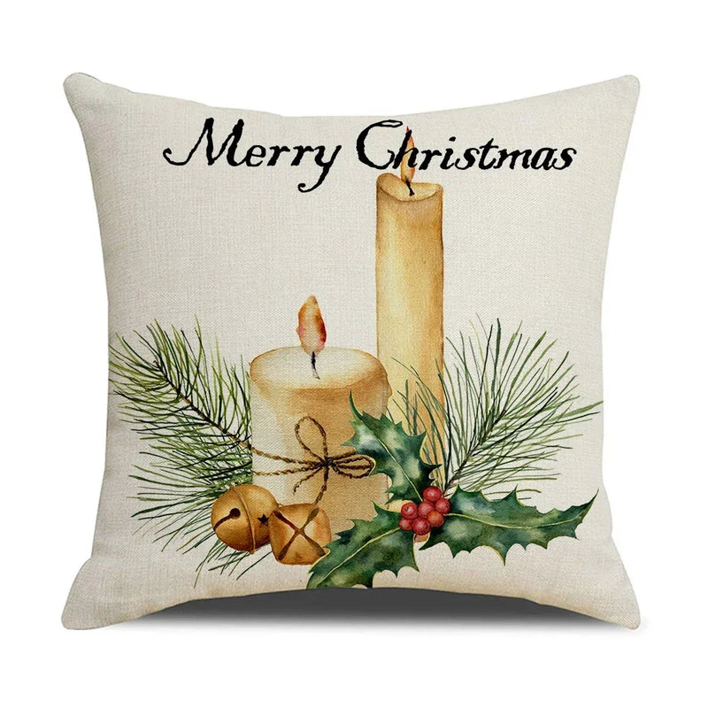 Axyaa Christmas Pine Branch Wreath Pillowcases 45x45 cm