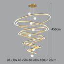 Axyaa LED Staircase Chandeliers for Modern Living Room Decor