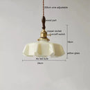 Axyaa Yellow Glass LED Pendant Lights for Indoor Lighting, Nordic Hanging Lamp