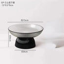 Axyaa Striped Glass Fruit Plate | Dessert Salad Bowl and Nut Storage Plate