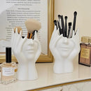 Axyaa Abstract Face Makeup Brush Holder & Organizer for Vanity Desk Home Decor