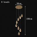 Axyaa Crystal Chandelier Pendant Light for Living Room Bedroom Ceiling, Luxury Indoor Lighting