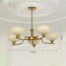 Axyaa French Cream Glass Luxury Medieval Chandelier Light for Living Room, Bedroom & Restaurant
