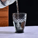 Axyaa Koi Fish Glass Cup Set of 4 in Grey, Amber, Navy Blue - Lucky Dog Collection