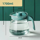 Axyaa Glass Kettle: High Temp Resistance Water Bottle, Transparent Teapot, Coffee Jug