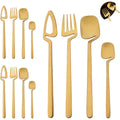Axyaa Stainless Steel Flatware Set: 12Pcs Matte Silverware Knife Fork Spoon Tableware