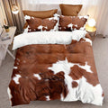 Axyaa Rustic Cowhide Style Duvet Cover Set - Soft & Cozy Bedding for Bedroom