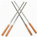Axya BBQ Skewers Set - 10pcs Long Wooden Handle Kebab Sticks BBQ Grills Barbecue Tools