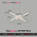Axyaa Black Chandelier LED Ceiling Lamp Set for Modern Minimalist Style