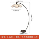 Axyaa Wabi-sabi Rattan Fishing Floor Lamp LED E27 Retro Design Petal Standing Lamp