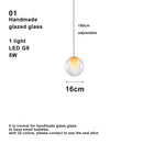 Axyaa Glazed Glass Bubble Pendant LED Light Fixture